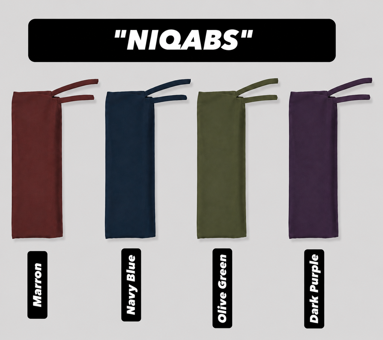 PACK OF 5 HIJABS WITH MATCHING NIQABS