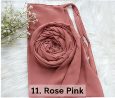 ROSE PINK HIJAB WITH NIQAB - SET