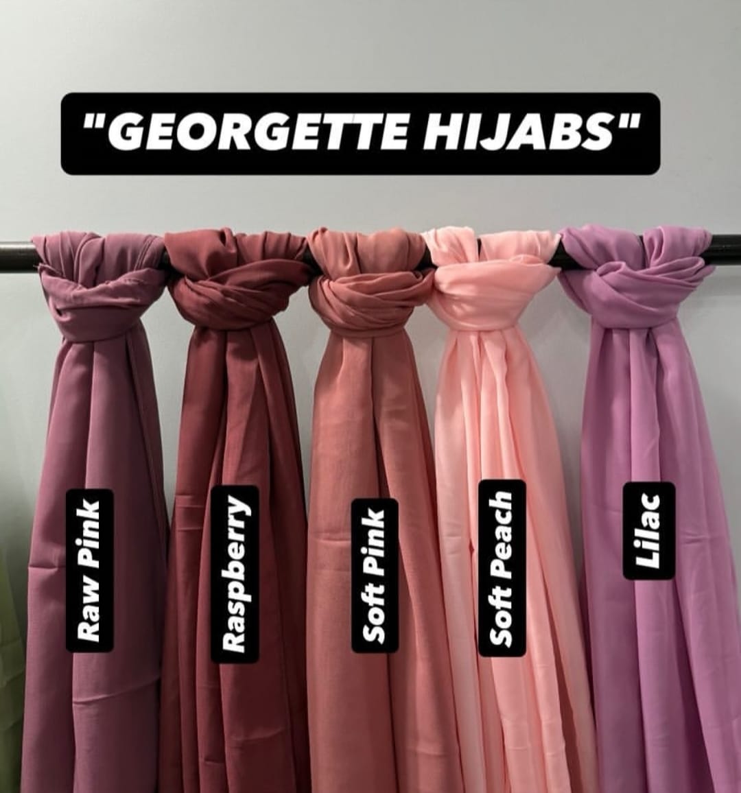 PACK OF 5 HIJABS WITH MATCHING NIQABS